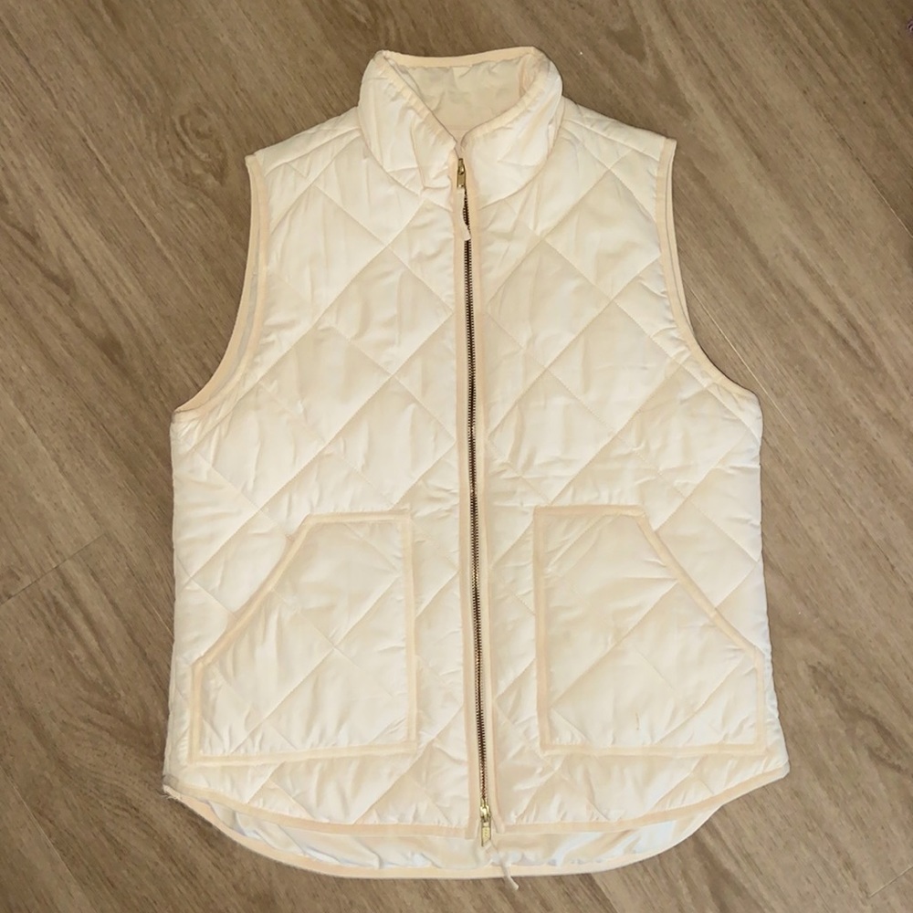 Size Medium cream vest from J. Crew